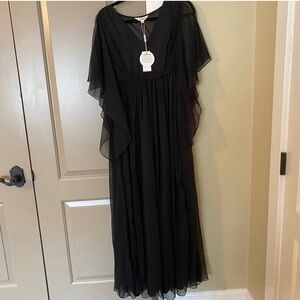 6 Shore Road Black Long Butterfly Maxi Dress XS